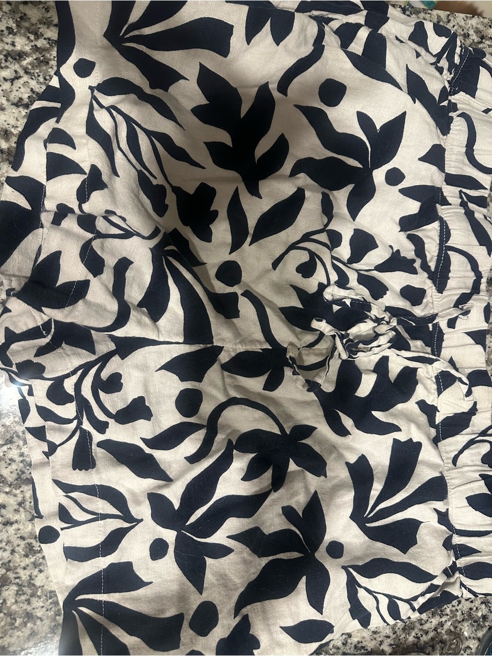 Women's Navy Floral Print Shorts